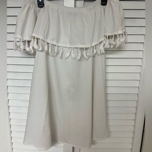 Off the should mini dress